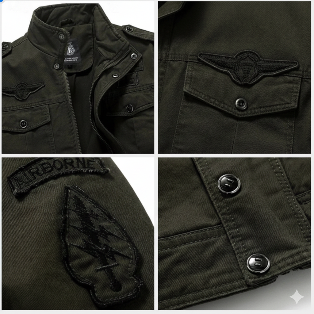 Bruno | Giacca Stile Militare Con Colletto Alto