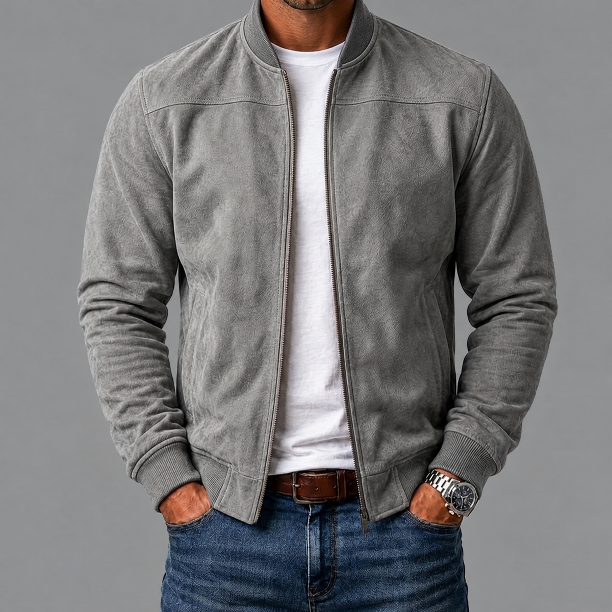 Varel | Bomber in Scamosciato Elegante