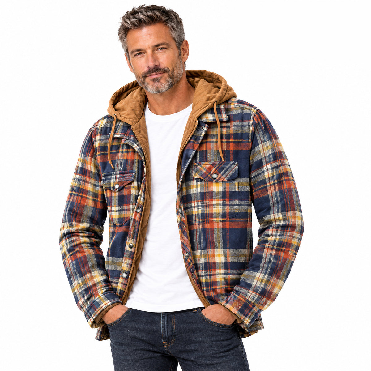 Nevio - Blu E Beige indossato