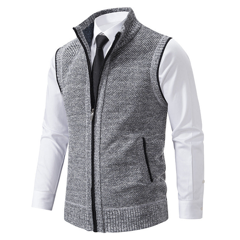 Ettore | Gilet In Maglia Con Zip Elegante