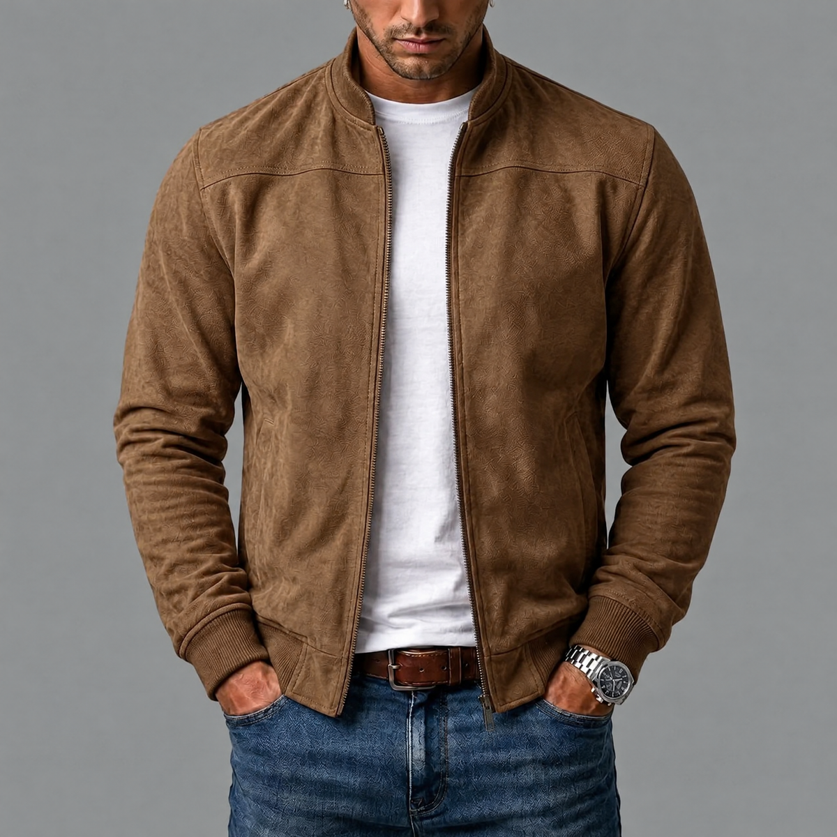 Varel | Bomber in Scamosciato Elegante