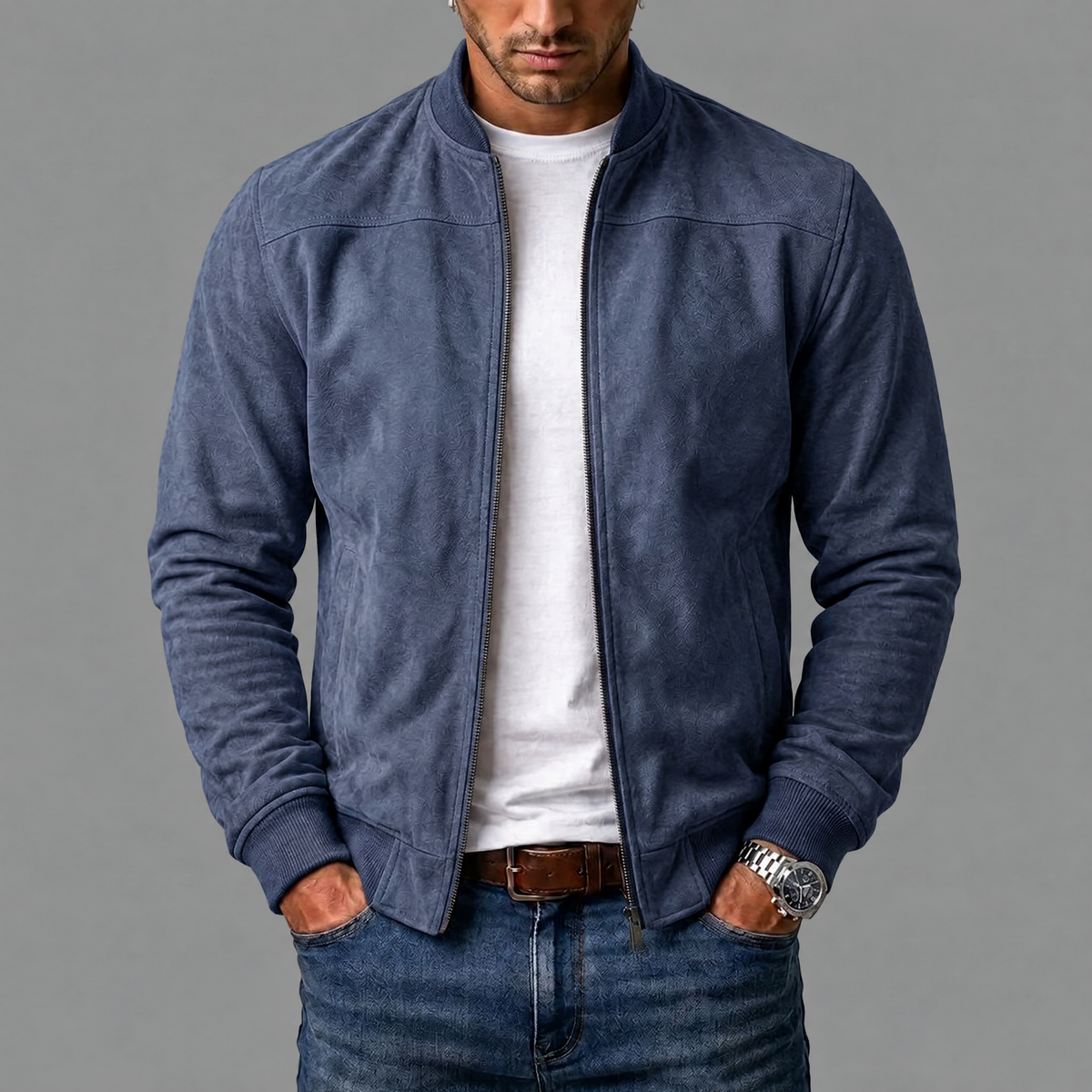 Varel | Bomber in Scamosciato Elegante