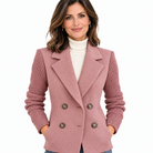 Costanza | Blazer Bicolore Con Maniche A Coste - Rosa