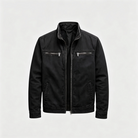 Tommaso | Giacca Da Campo Vintage Con Zip - Nero
