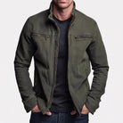 Tommaso | Giacca Da Campo Vintage Con Zip - Verde